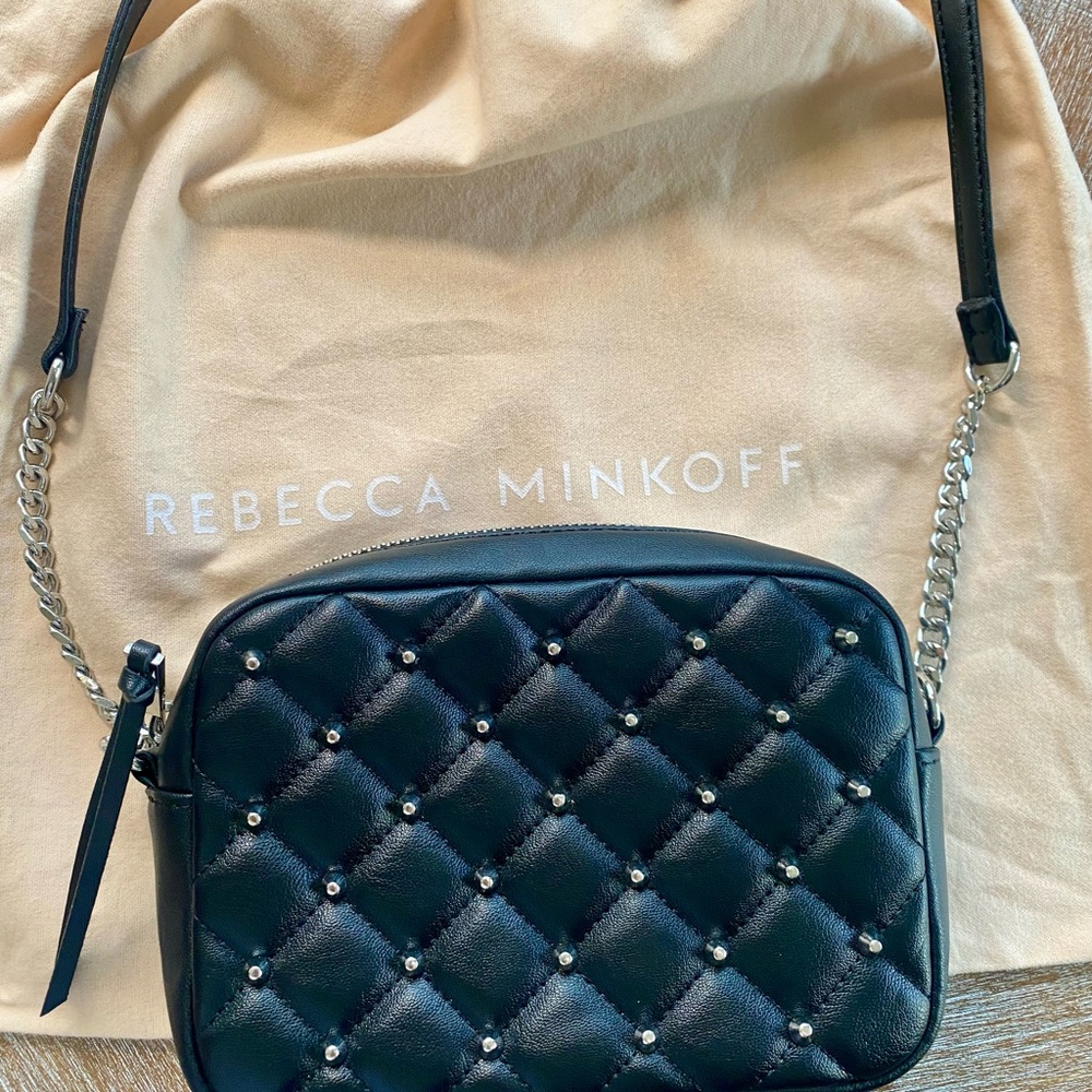 Rebecca‎ Minkoff Black Studded Crossbody Bag with Dust Bag